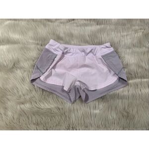 Athleta Girls Running Shorts Inner Liner Zip Pocket Stretch Knit Gym M
